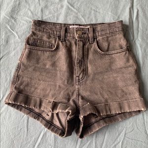 American Apparel High Waisted Denim shorts